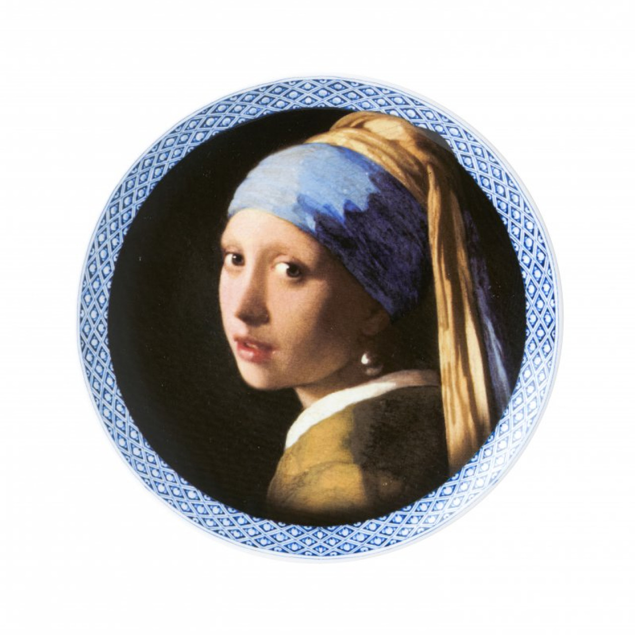 Buy Plate Girl with earring modern » Heinen Delfts Blauw